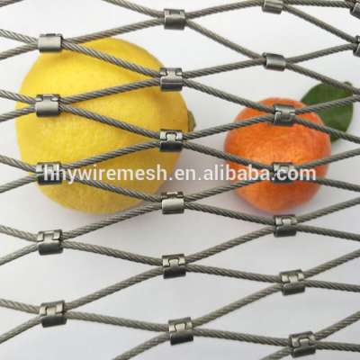 zoo mesh steel cable wire rope netting price ferrule types bird netting rope mesh
