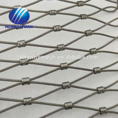 Flexible woven zoo mesh fence X-TEND wire rope mesh stainless steel 316 wire rope mesh