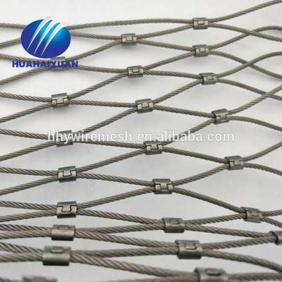 Ferruled cable mesh fence price steel wire rope mesh fencing zoo mesh netting